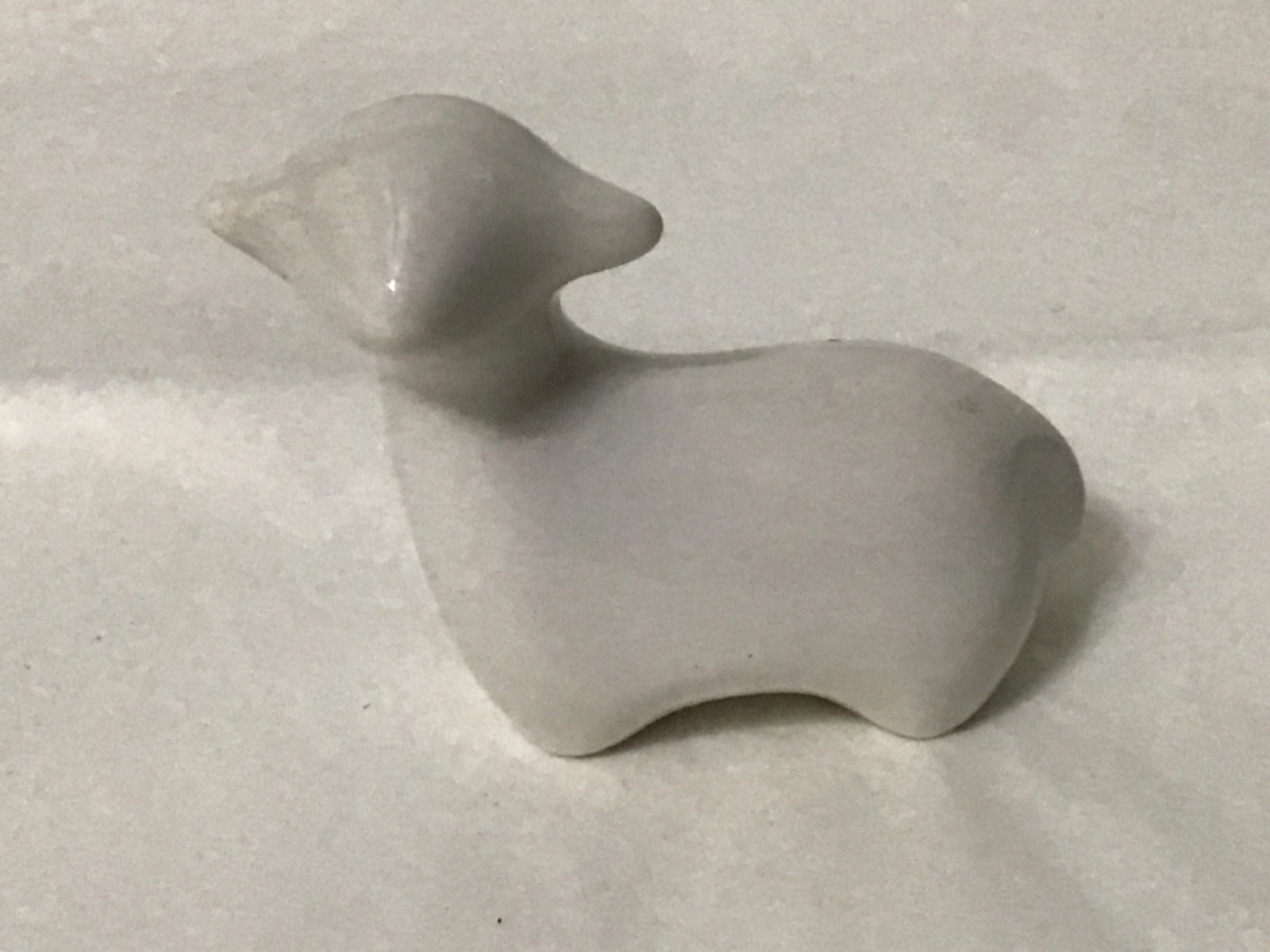 Howard pierce white miniature ceramic lamb sheep figurine