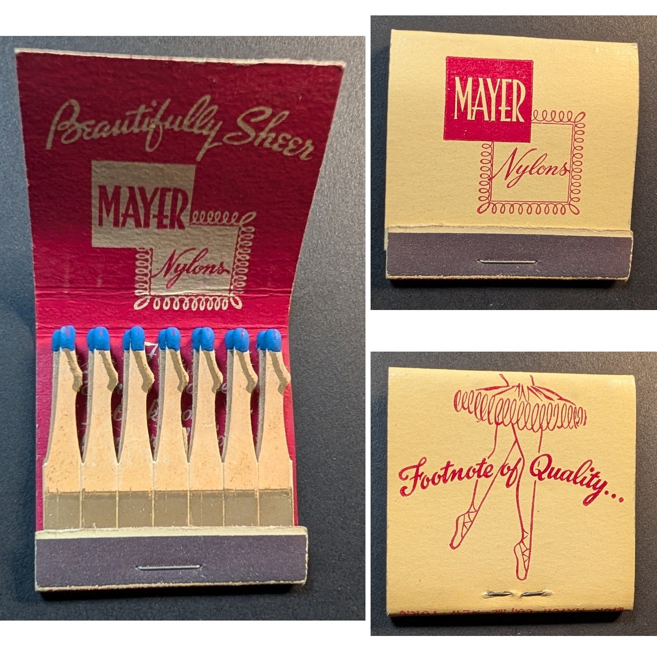 Feature Matchbook Mayer Nylons Footenote Of Quality