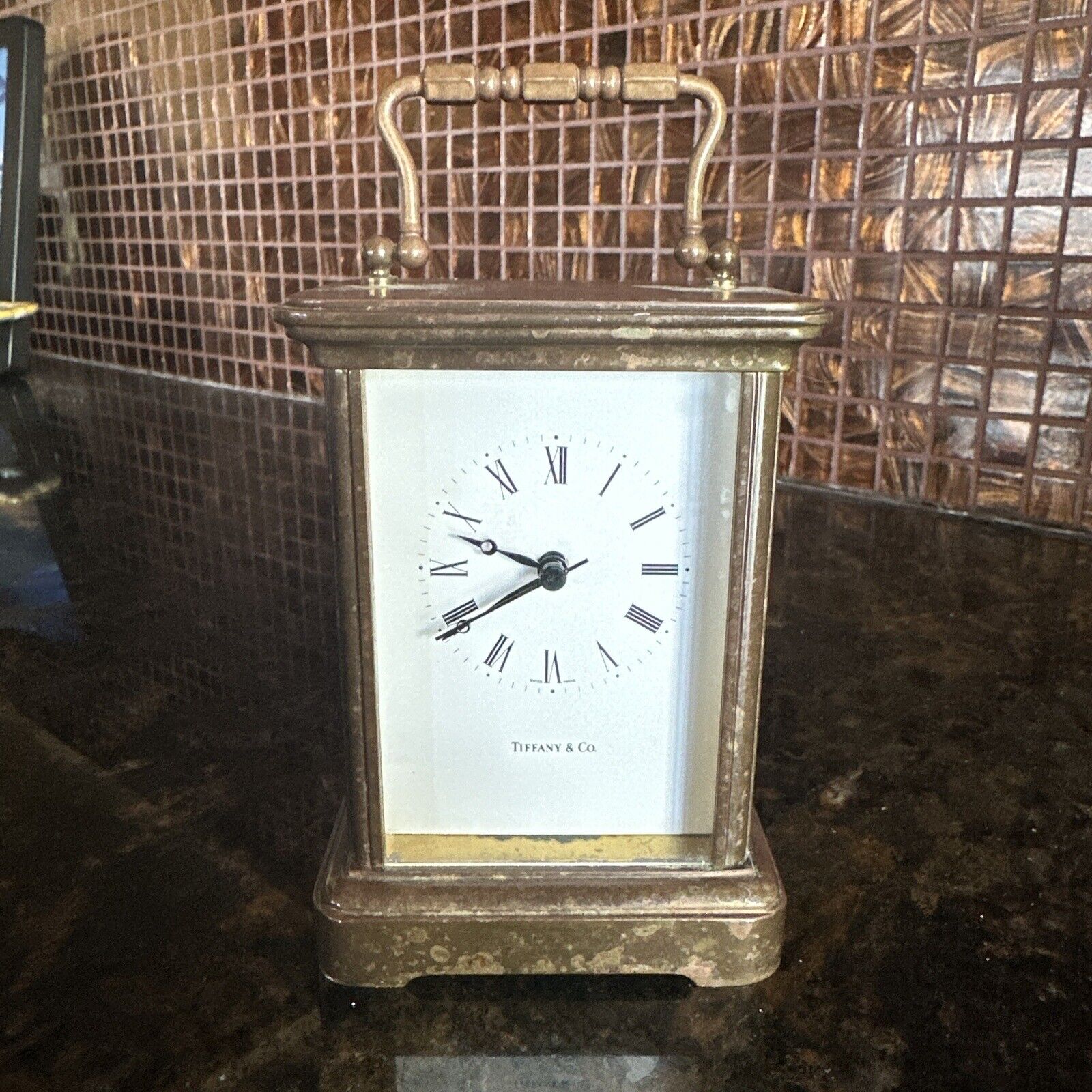 Vintage Tiffany & Co.  Carriage Clock Swiss Made