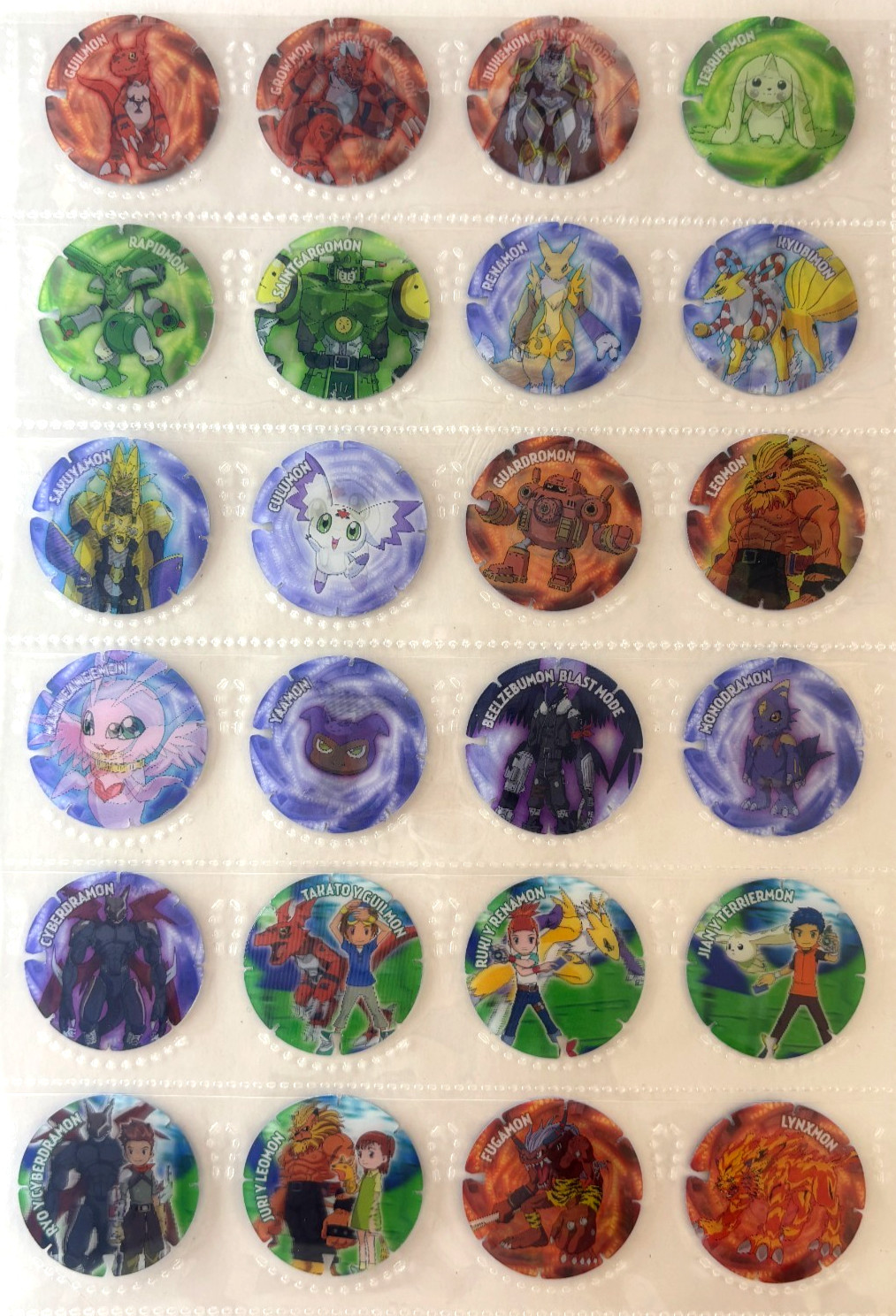 FLY TAZOS 3D DIGIMON TAMERS 3 DKV Full Set 50/50 Peru 2026 Lenticular GUILMON