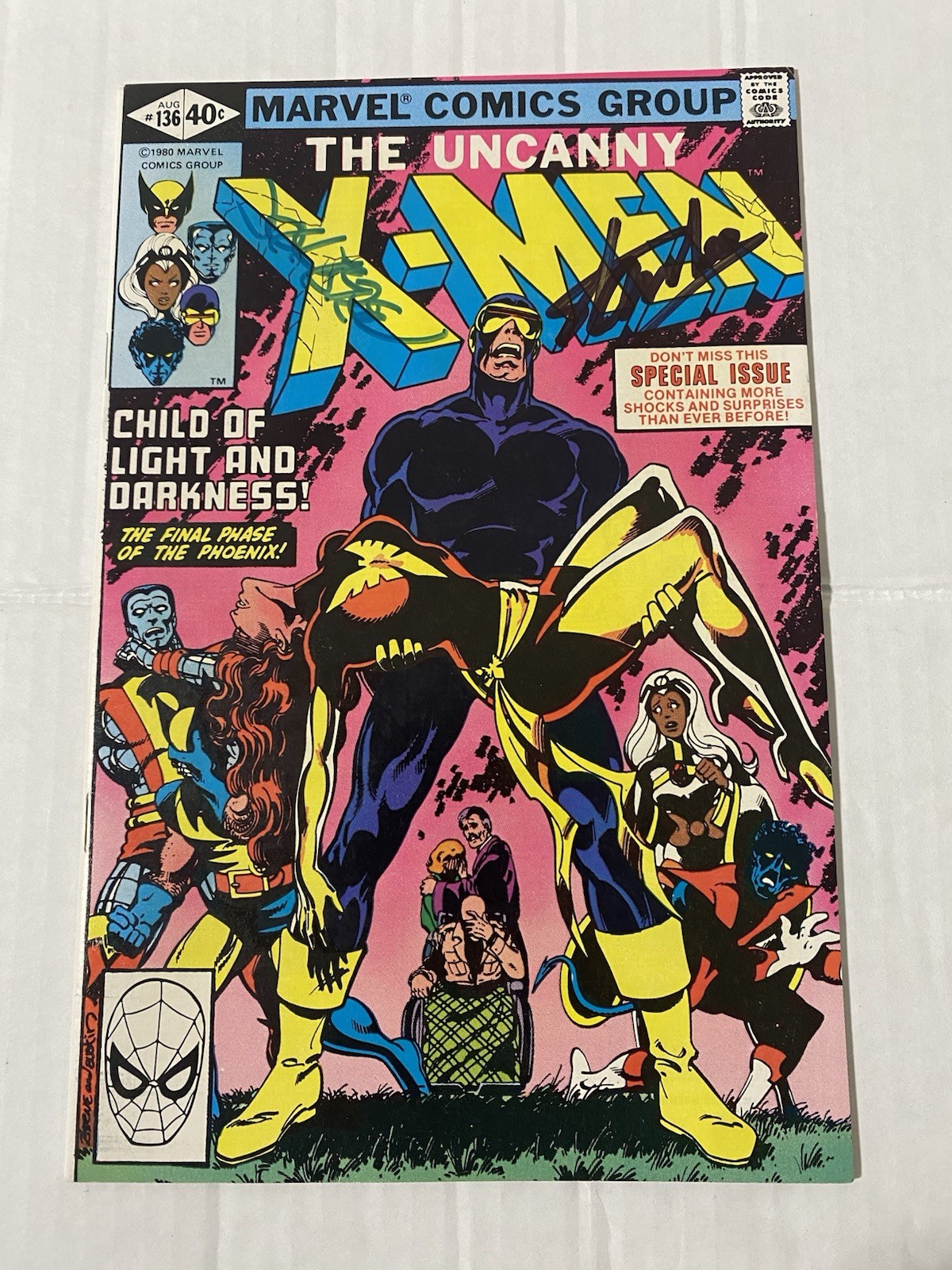 UNCANNY X-MEN #136 1980 Signed Stan Lee & John Byrne DARK PHOENIX SAGA  VF 8.5