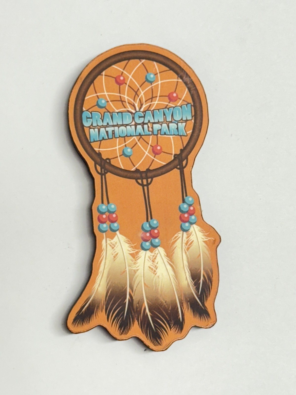 Grand Canyon National Park Dreamcatcher Souvenir Magnet – Feathers & Beads Desig