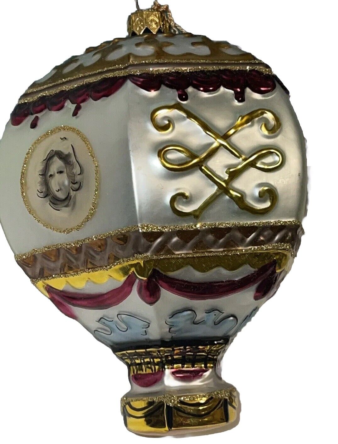 Rare Kurt Adler Polonaise Blown Glass Ornament Smithsonian Montgolfier Nice