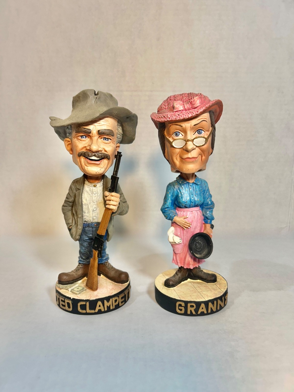 The Beverly Hillbillies Jed Clampett & Granny NECA Head Knocker Bobbleheads