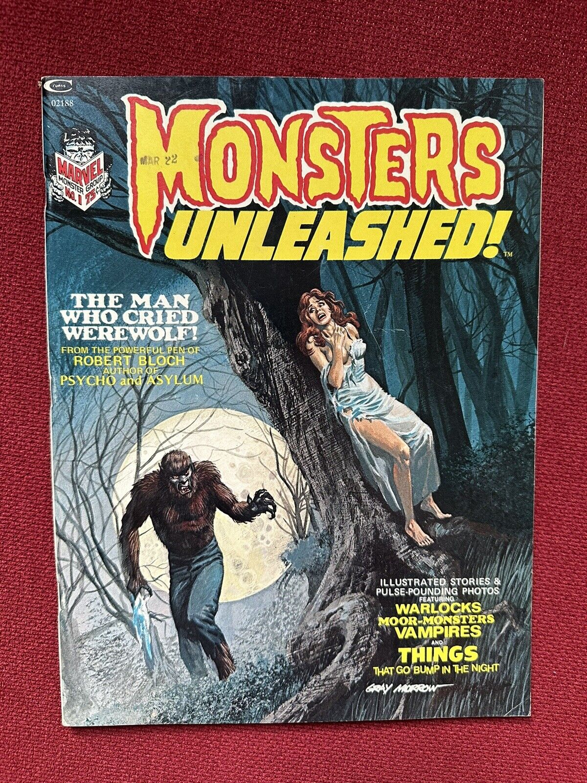Monsters Unleashed #1 1973 [Rare VF] 1st Soloman Kane Werewolf Vampires Risque'