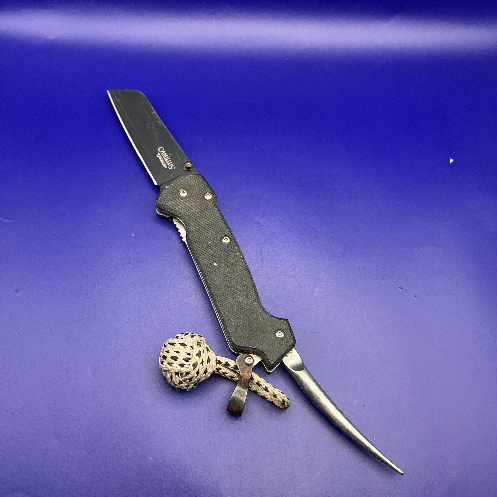 Camillus Carbonitride Titanium Bonded Marlin Spike All Black VG-10 G10