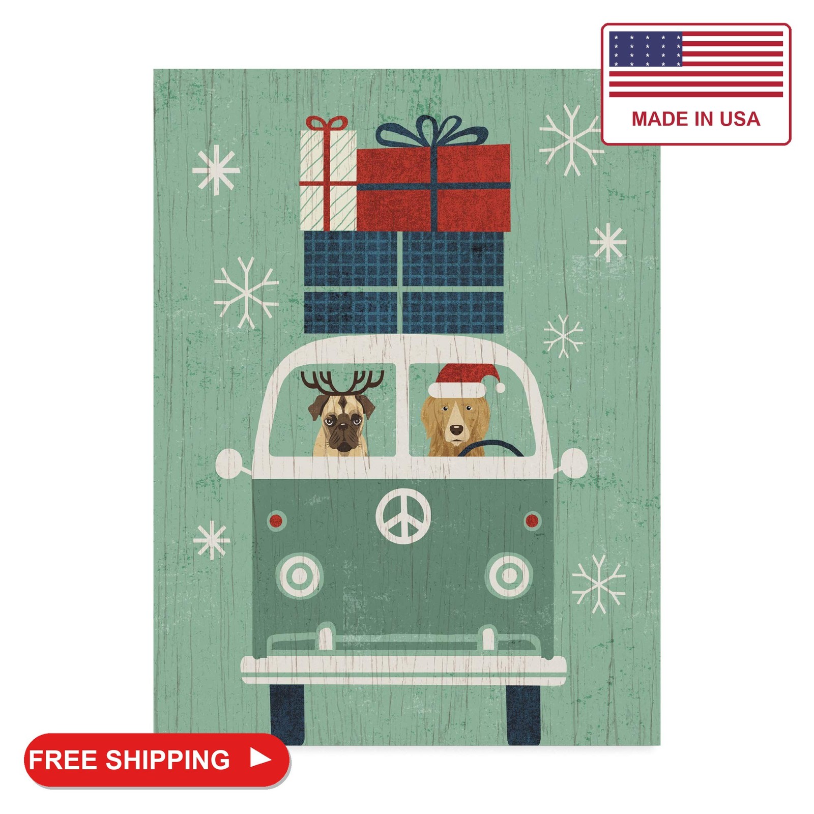 Trademark Fine Art Holiday on Wheels XII by Michael Mullan, 24x32-Inch