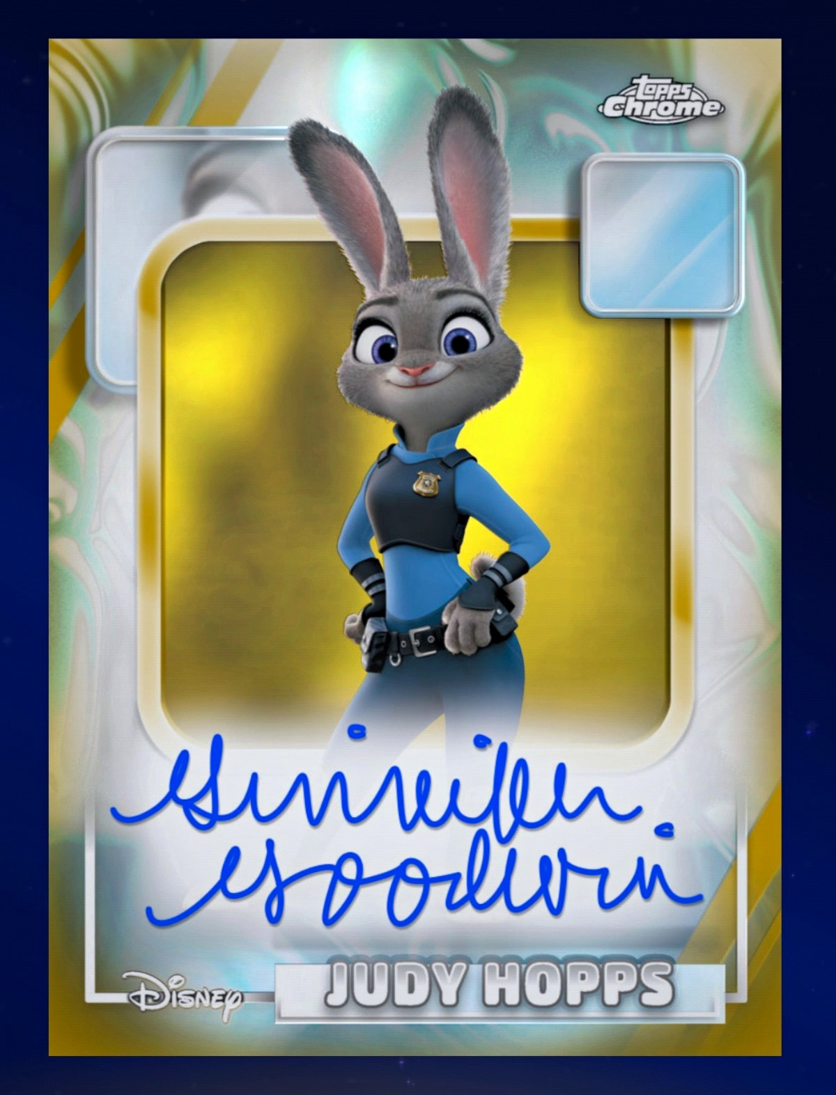 Digital 2026 Topps Chrome Disney Judy Hopps Auto  Gold /50