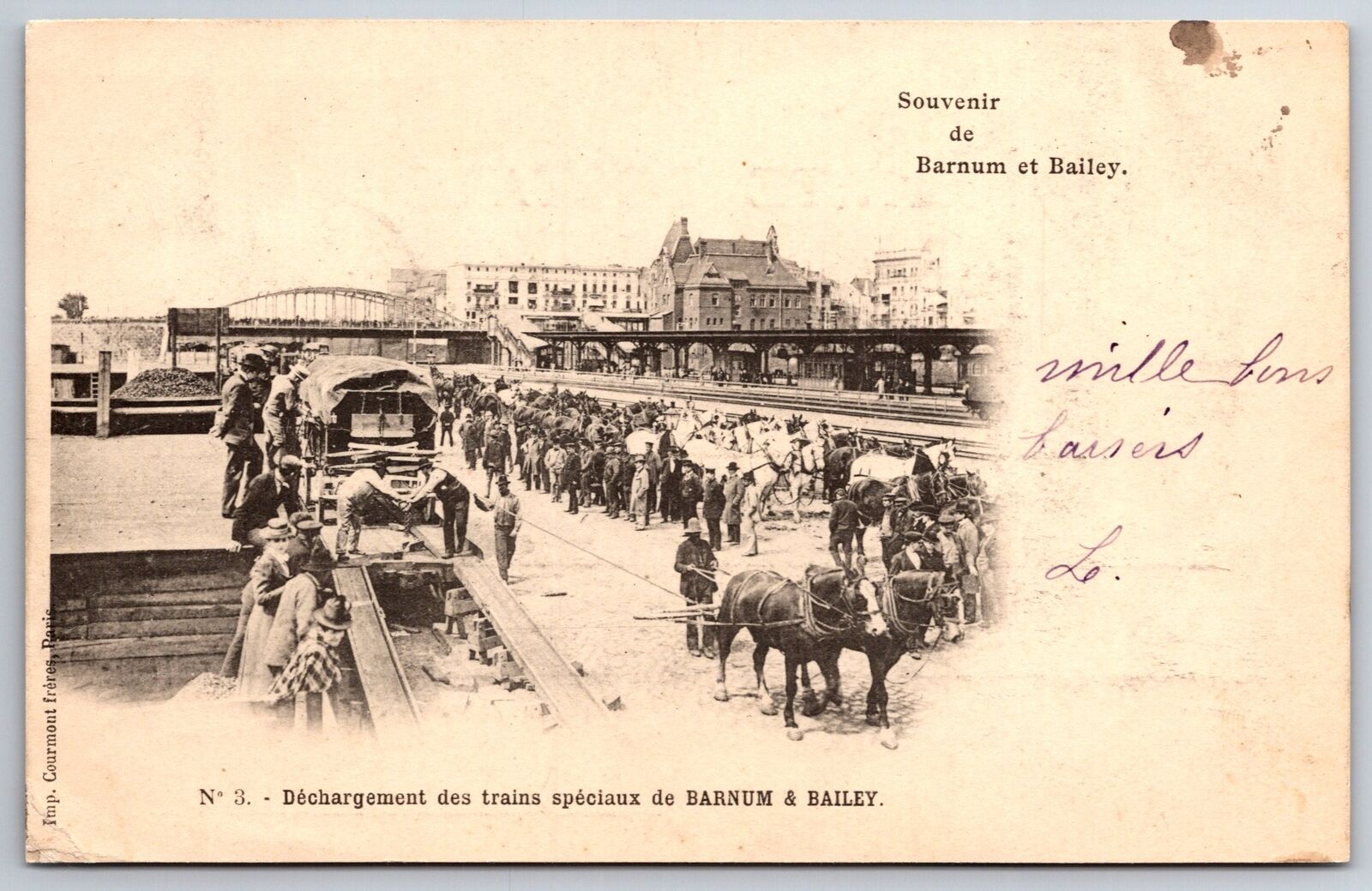 Souvenir Of Barnum & Bailey Circus Train~Unloading The Special Cars~Crowd~1902