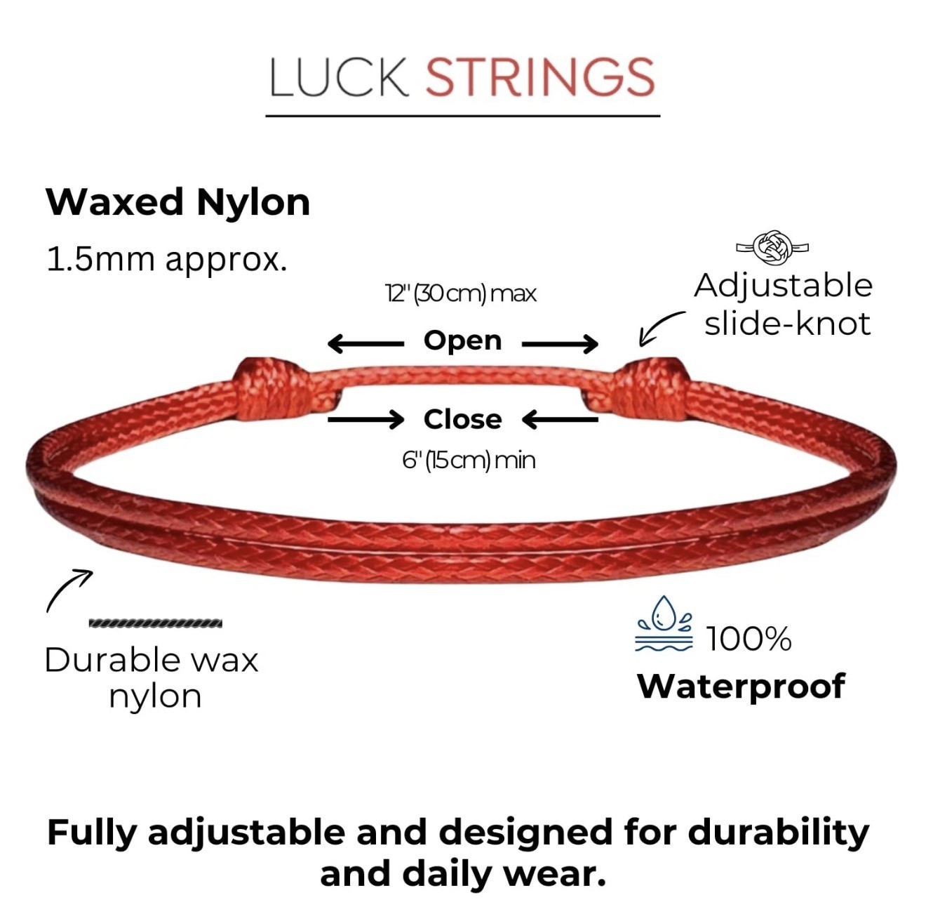 Red String Bracelet for Men and Women - Adjustable Kabbalah Protection Cord -...