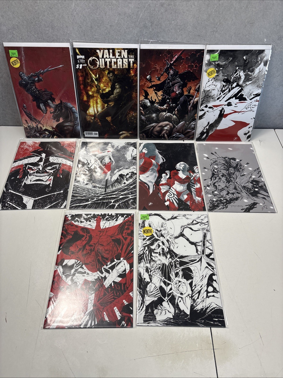 Valen The Outcast #1-8 Complete Set Lot (2011) BOOM Key 1:25 Incentive Variants