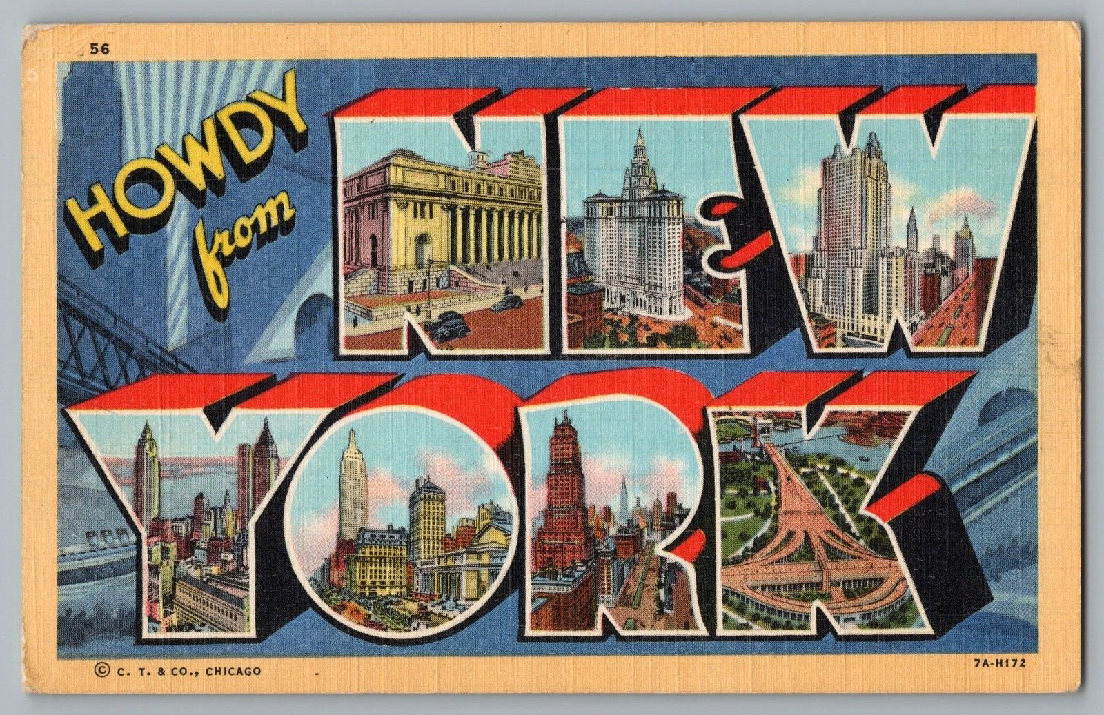 Postcard Greetings From New York, Large Letter