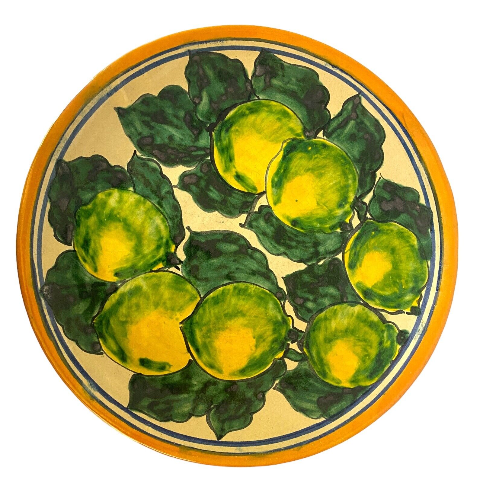 Vintage Casal  Solo H. Mex. Mexican Lemon Pottery Serving Platter  Wall Decor