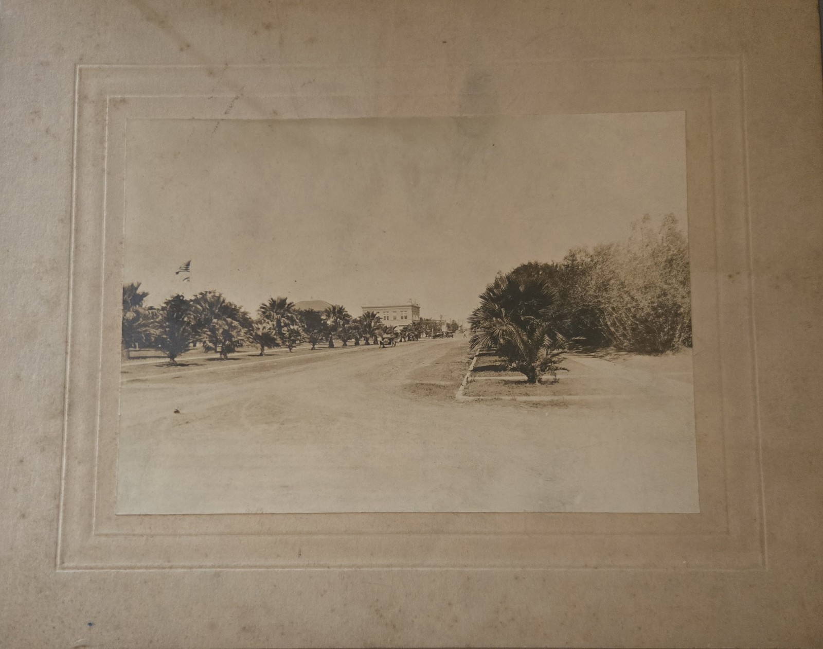 c1911 Mercedes Texas Principal Street Original Mounted Photo Hidalgo County