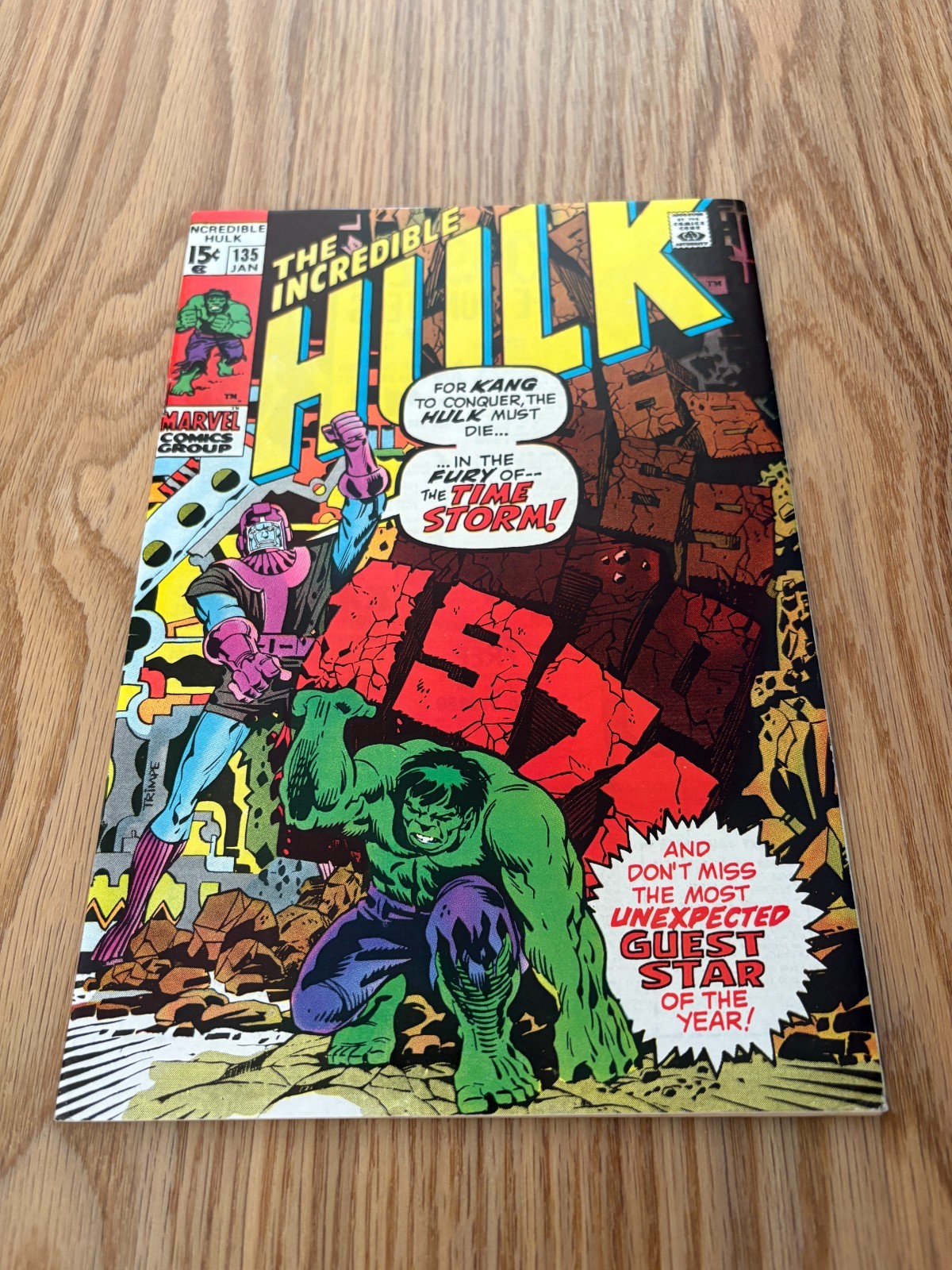 Incredible Hulk  135  VF/NM  9.0  High Grade  Kang The Conquerer  Marvel  1971