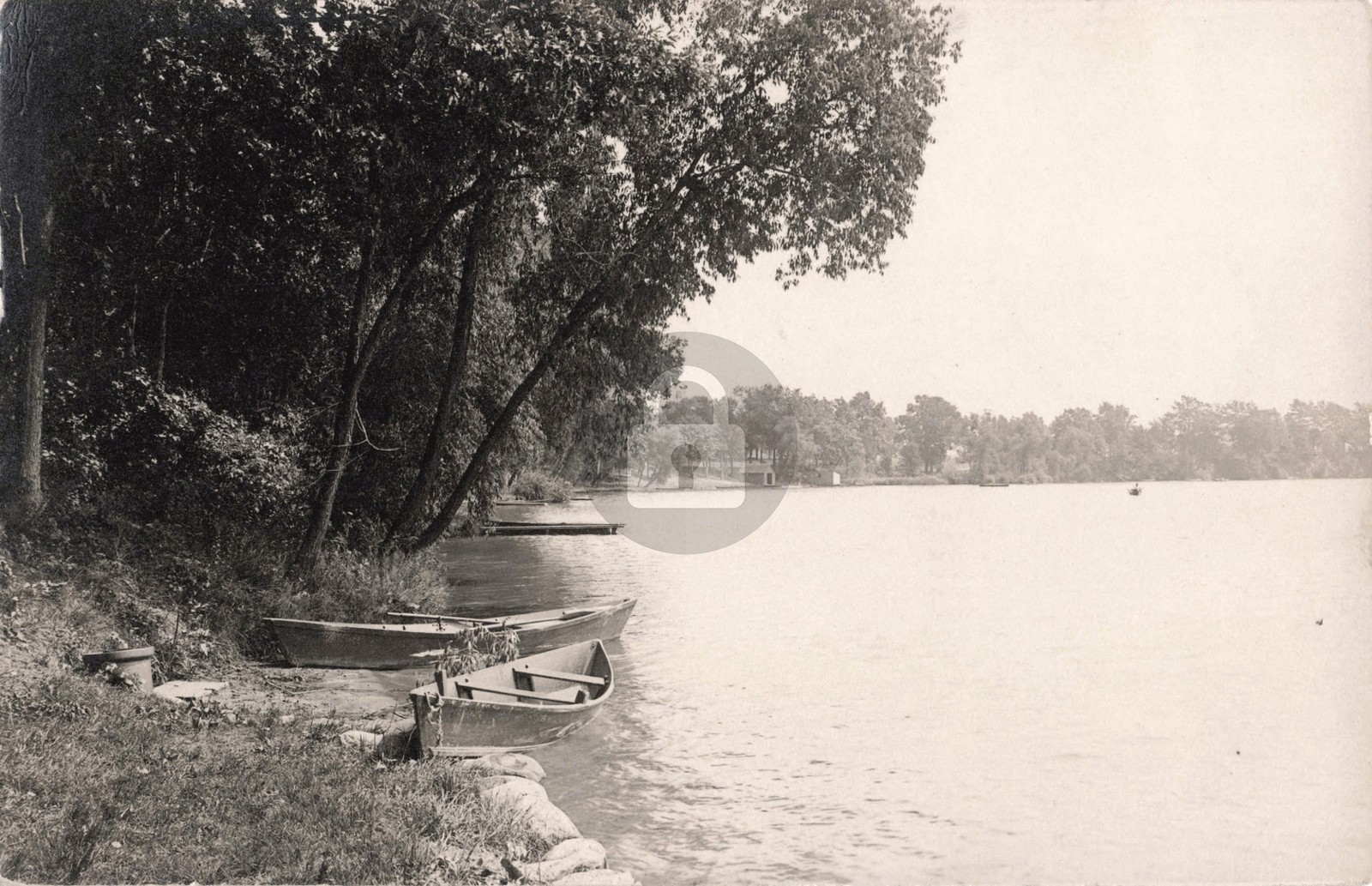 Edwardsburg, Along Eagle Lake MI Michigan 1912 RPPC Photo Postcard COPY