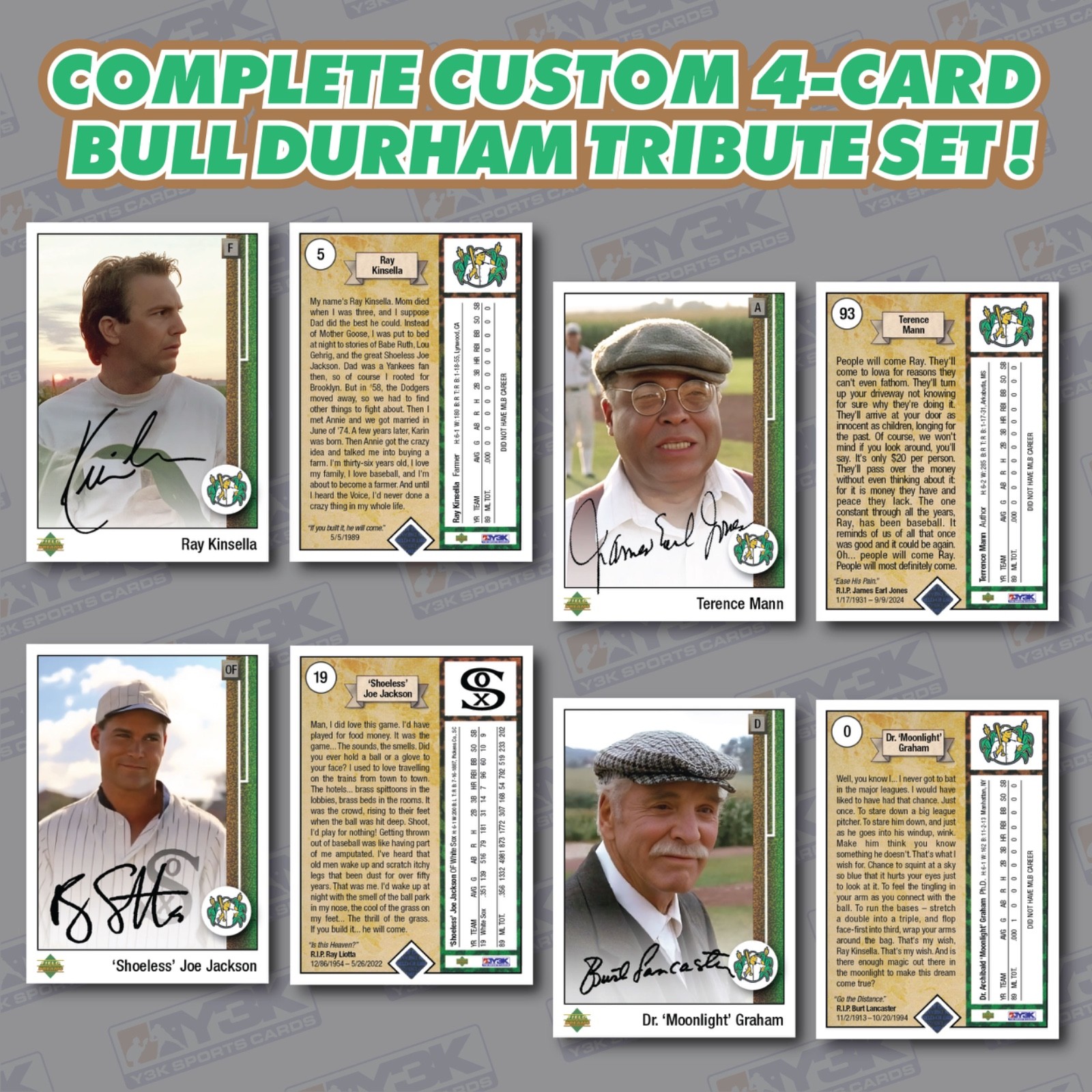 1989 Uecker Deck » Field of Dreams Custom Slabbed Complete Set for Display