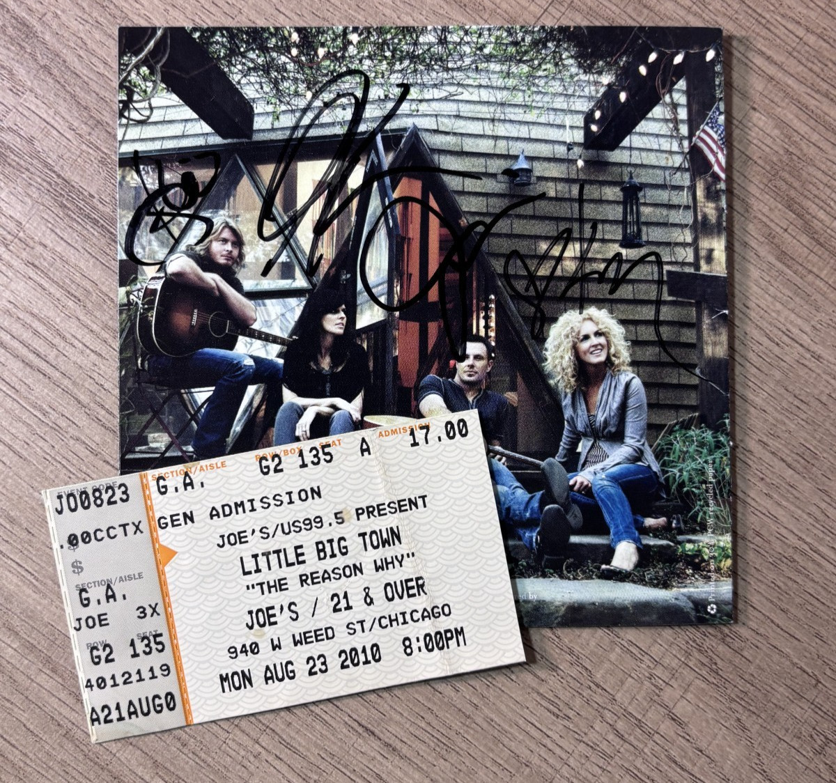 Little Big Town signed CD insert of \