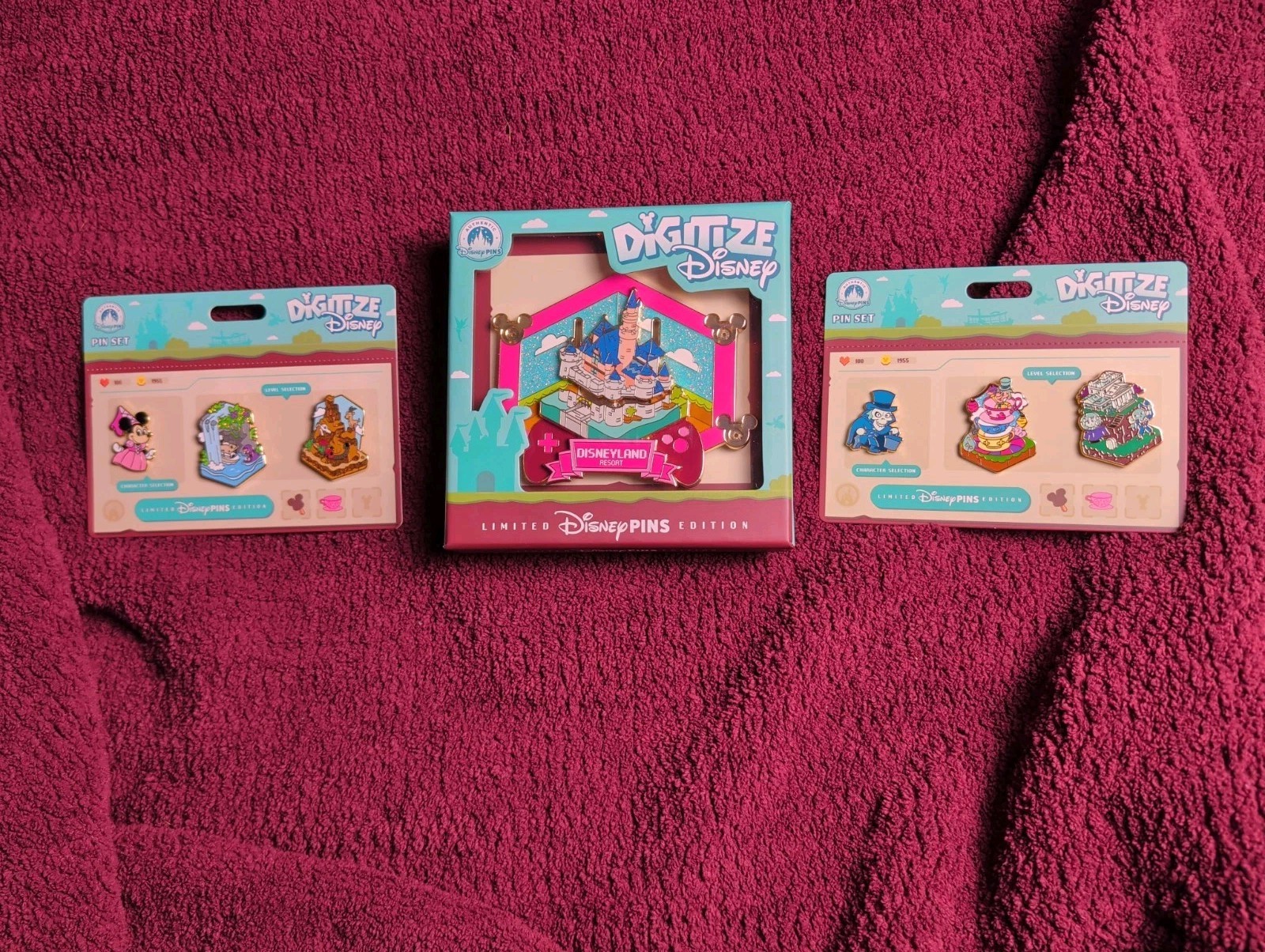 2026 Disney Park Digitize Disney Disneyland Jumbo and Two 3 Pin Sets LE 3000 