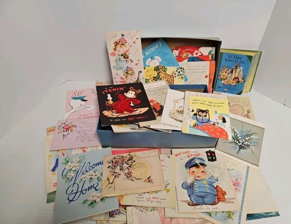 Lot Of 100+ Child Kids 1950s -19602Birthday Cards....some never used. Lot Of 100+ Child Kids 1950s -19602Birthday Cards....some never used.