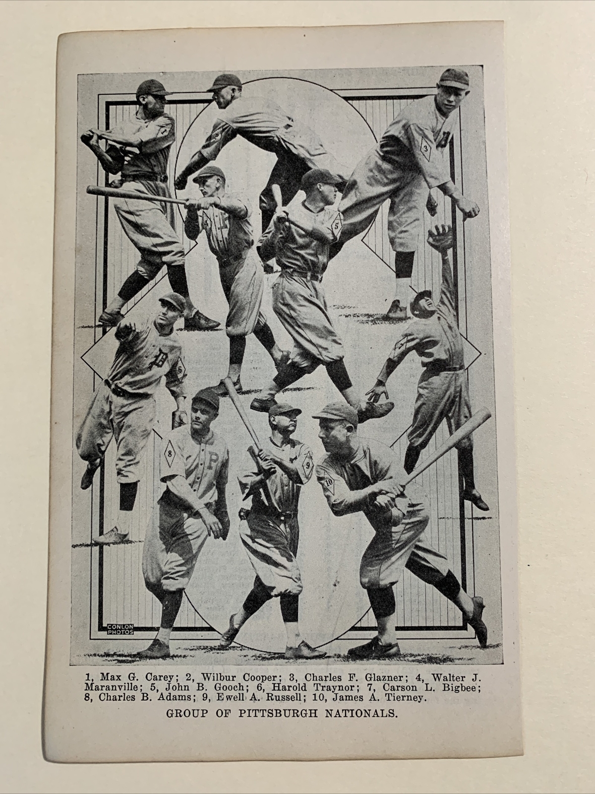 Pittsburgh Pirates Pie Traynor Max Carey Cooper 1922 Baseball Team 4X6 Picture Pittsburgh Pirates Pie Traynor Max Carey Cooper 1922 Baseball Team 4X6 Picture