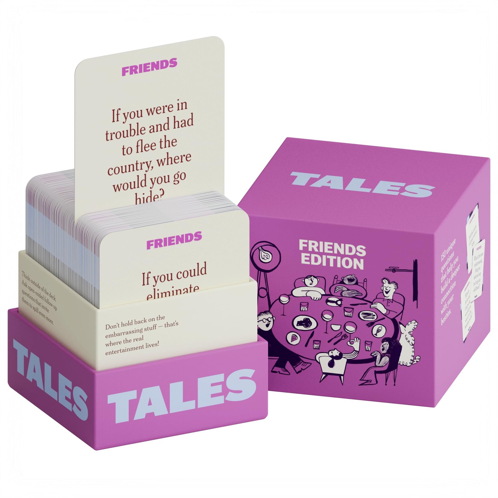 TALES 150 Conversation Cards, Friends Edition, Get to Know Your Friends