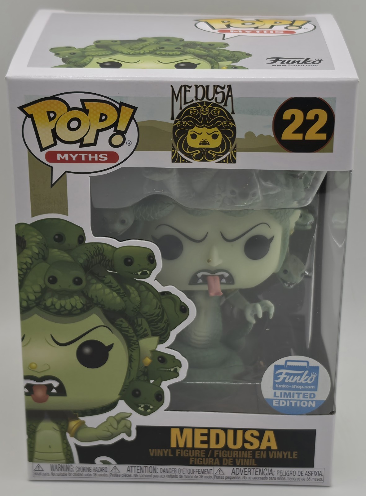 🐍 Medusa Funko Pop Myths #22 Funko Shop Exclusive 2019 🐍 NIB Free Protector