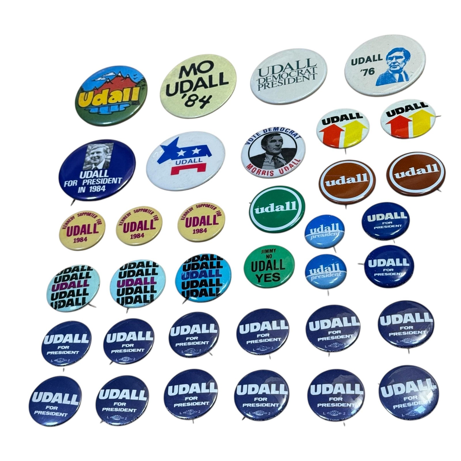 Vintage 1976 1984 Mo Udall President Campaign Pinback Buttons Lot 35 Political