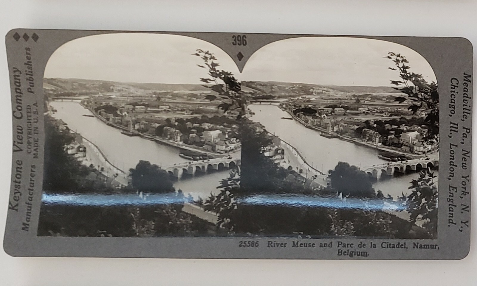 River Meuse, Parc de la Citadel, Namur, Belgium, c1920 Keystone Stereoview River Meuse, Parc de la Citadel, Namur, Belgium, c1920 Keystone Stereoview