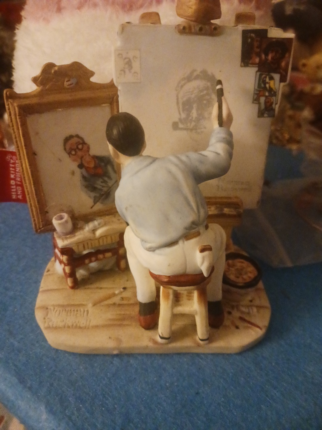Norman Rockwell Sunday Drawing Post Figure Limited Edition Gorham 1982 Figurine Norman Rockwell Sunday Drawing Post Figure Limited Edition Gorham 1982 Figurine