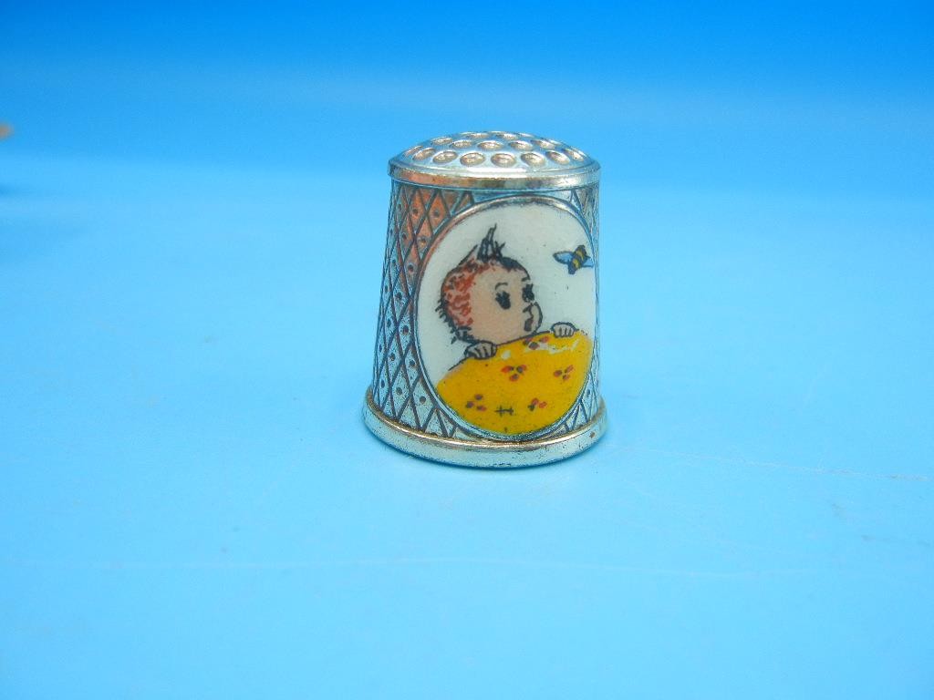 Vintage 1984 LTD West Germany Versilbert Silverplate Thimble Hummel