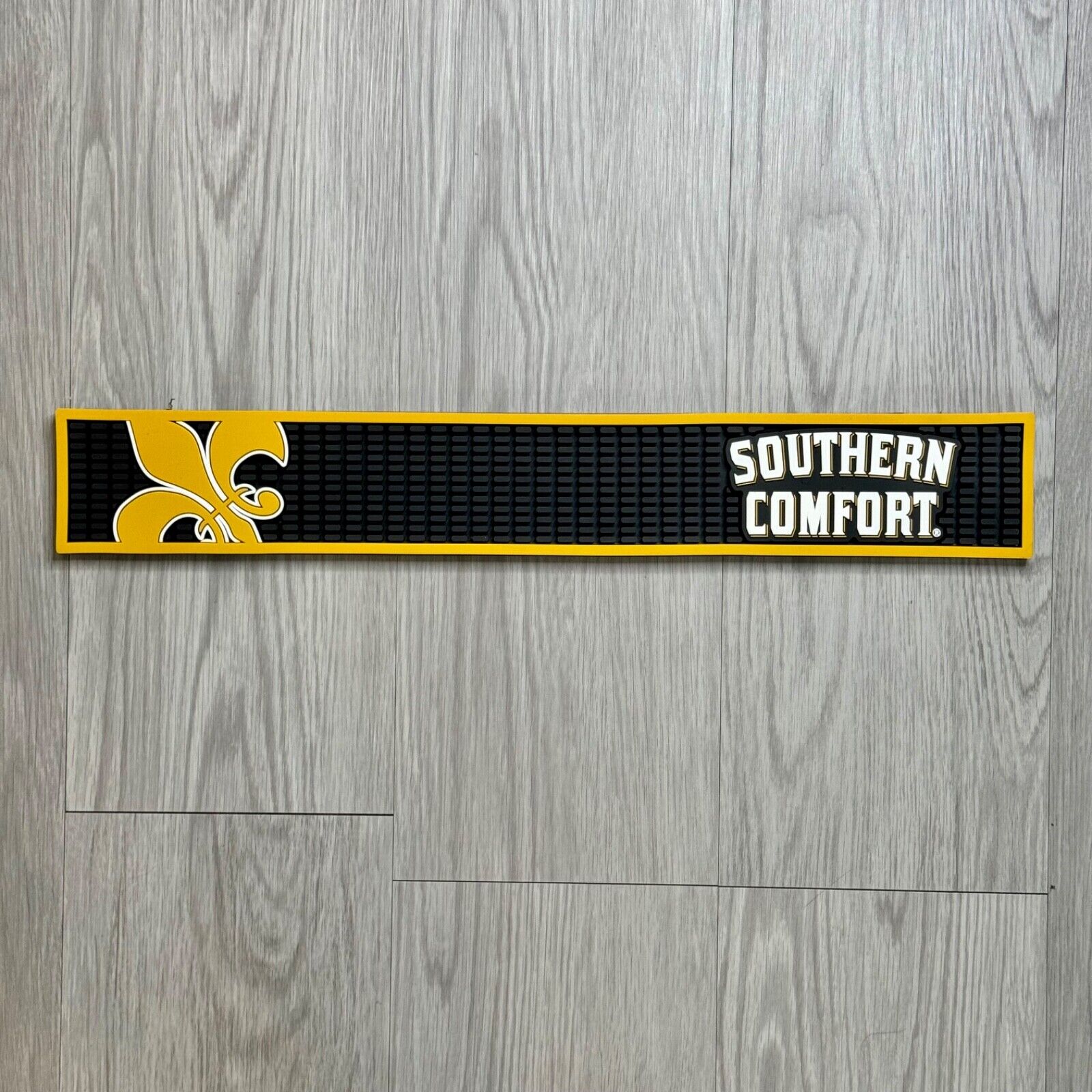 New Southern Comfort Whiskey Bar Mat, Rail Mat - HEAVY DUTY 23x3.5 Spill Mat