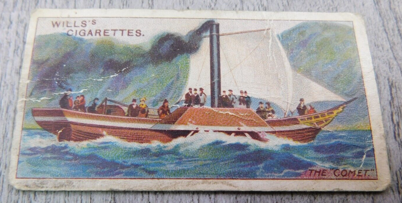 Wills\'s Celebrated Ships Cigarettes Tobacco Trade Card VTG No 31 The Comet