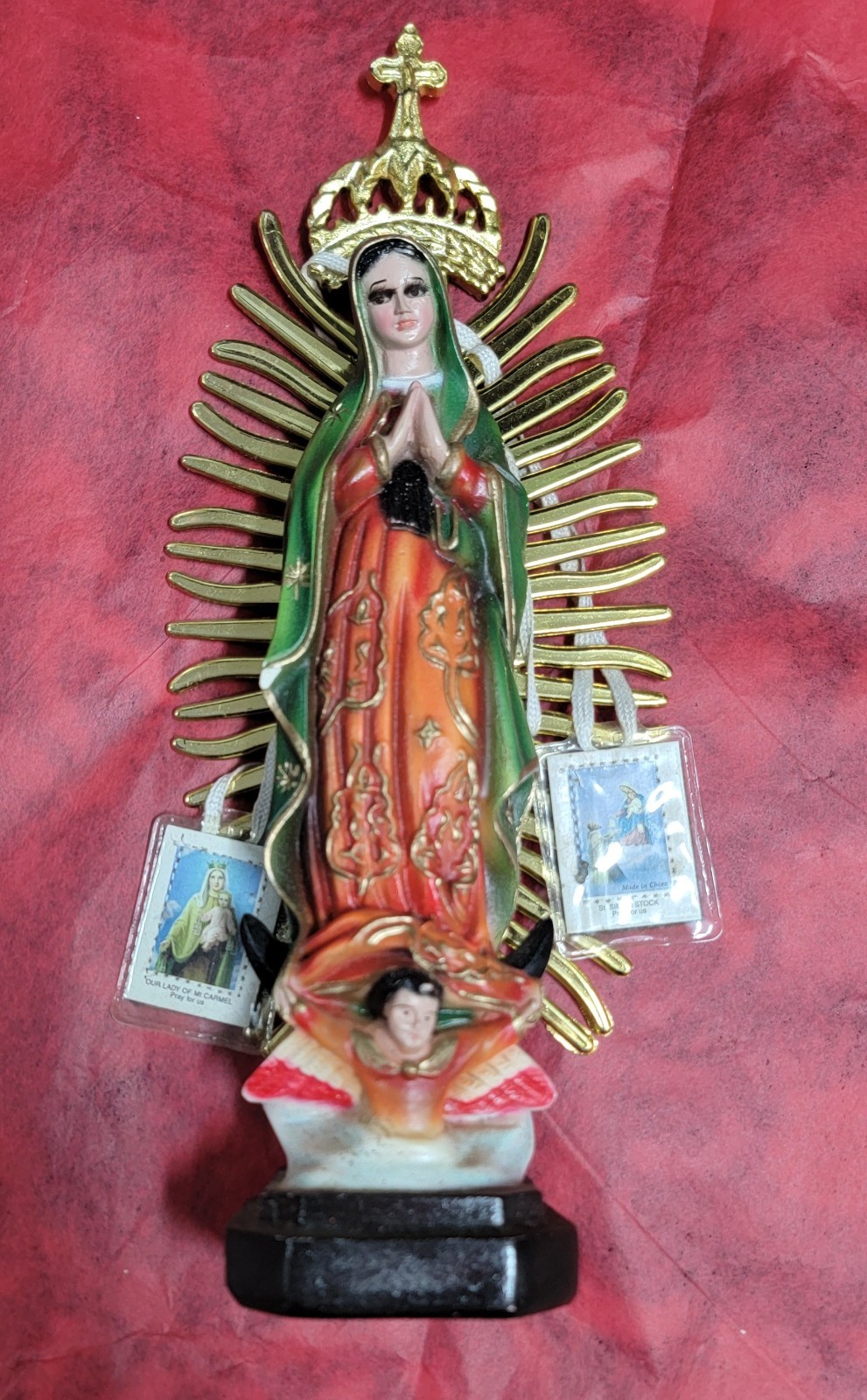 Vintage Our Lady of Guadalupe Statue 10