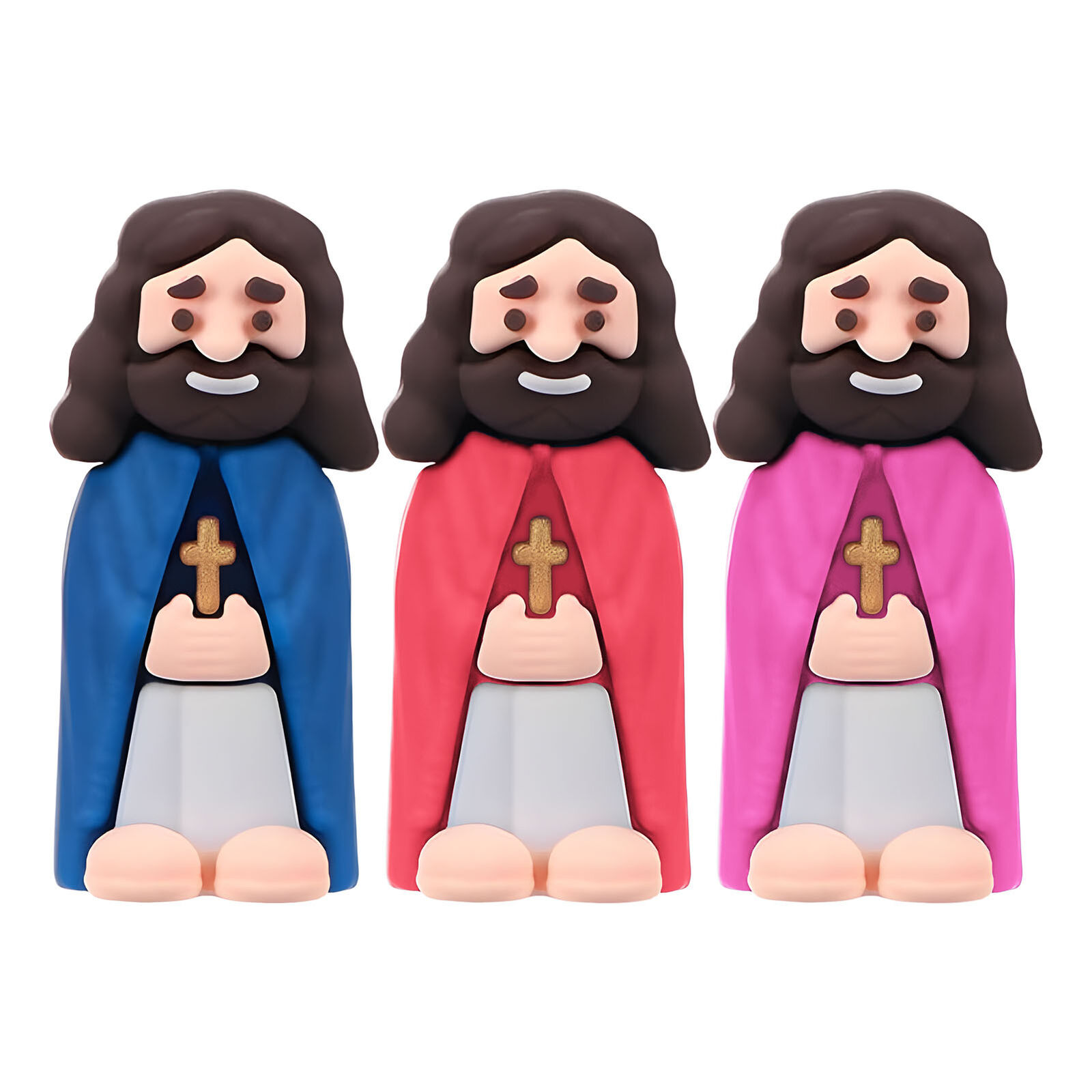 3pcs Mini Jesus FiguresMiniature Jesus Figurines Jesus Toy Miniature Jesus Decor