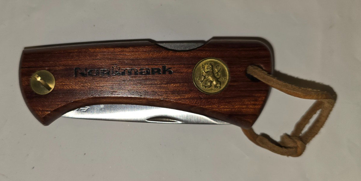 Vintage Normark  Folding Knife with Leather Sheath