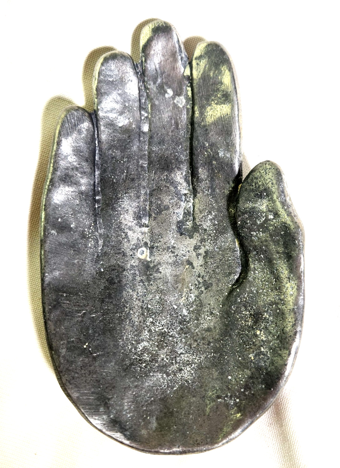Vintage Patrick Meyer Art Pewter Hand Brutalist Modernist Trinket Jewelry Dish
