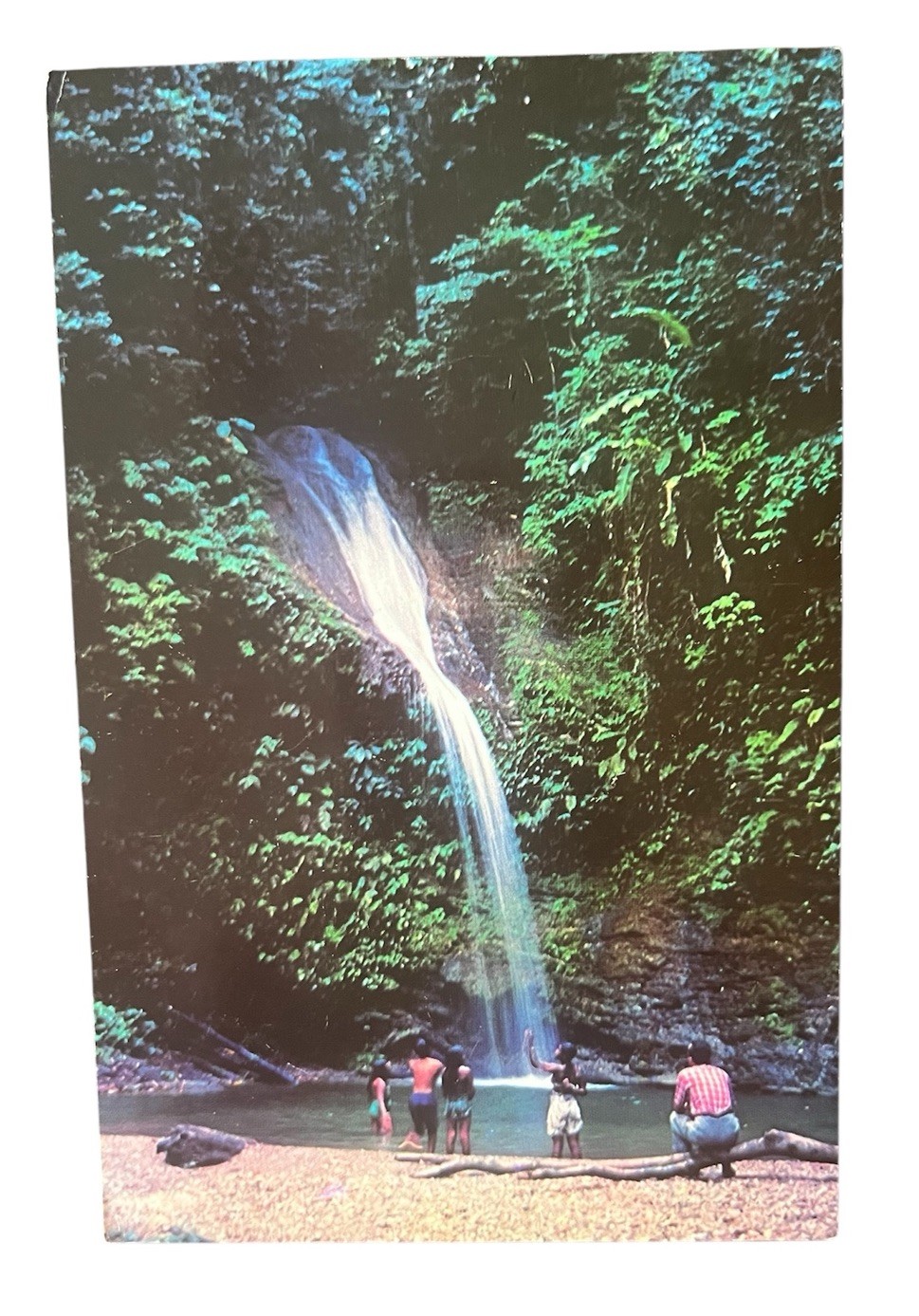 Postcard Blue Basin Waterfall Trinidad Northern Range Diego Martin Tropical
