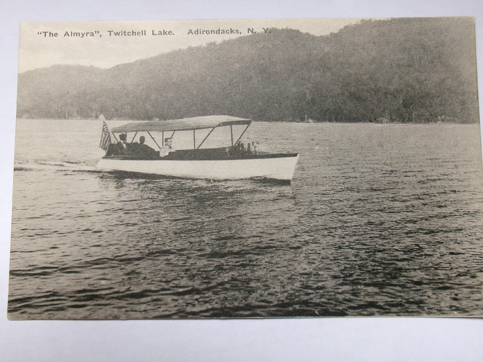 TWITCHELL LAKE NY VINTAGE BOAT BIG MOOSE INLET NY  = ADIRONDACKS