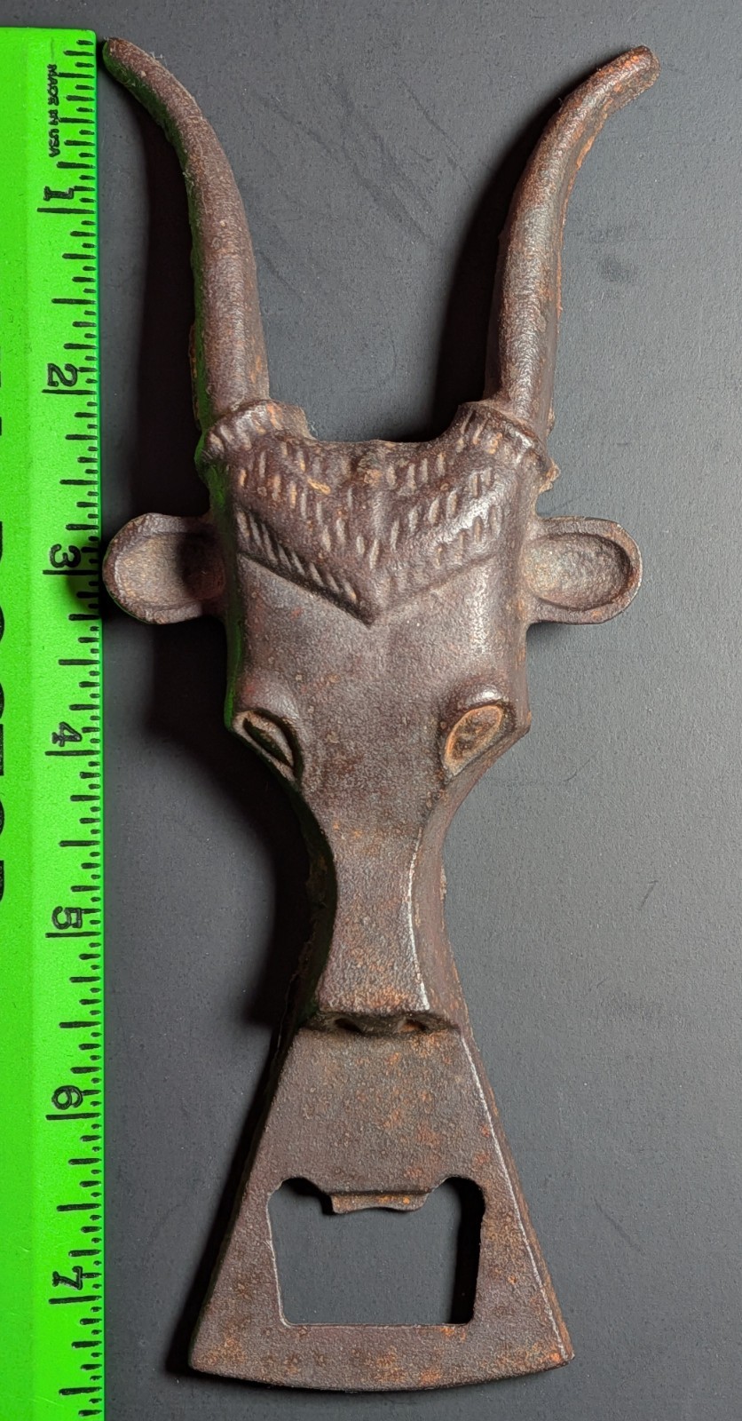 Vintage Ox Bull Steer Head Metal Bottle Opener