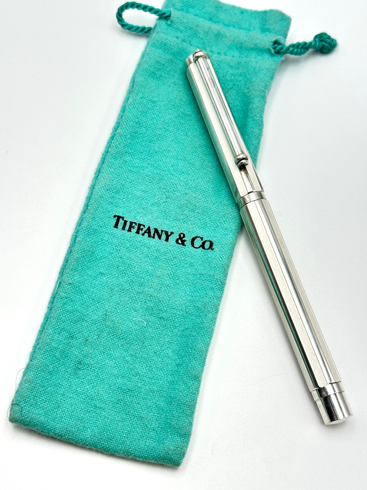 VINTAGE c1990 ATLAS TIFFANY & CO .925 STERLING SILVER FOUNTAIN PEN 18K M PELIKAN