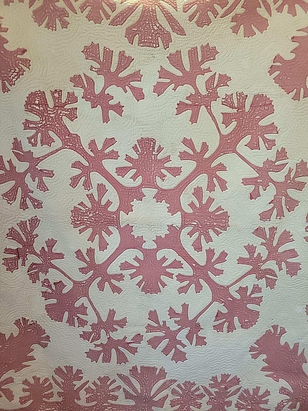RARE, Authentic Hawaiian Night Blooming Cereus Applique Antique Quilt 19th c. RARE, Authentic Hawaiian Night Blooming Cereus Applique Antique Quilt 19th c.