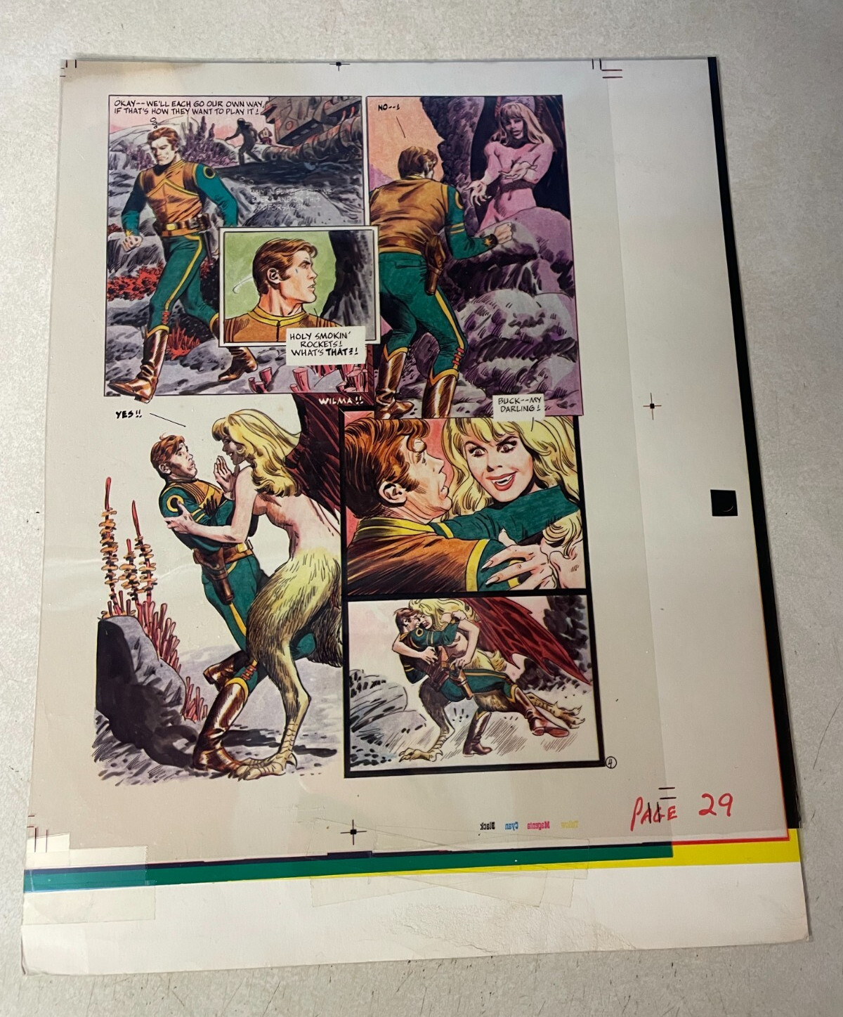 BUCK ROGERS heavy metal ART 4 color acetate 1979 GRAY MORROW NAKED SEXY WILMA