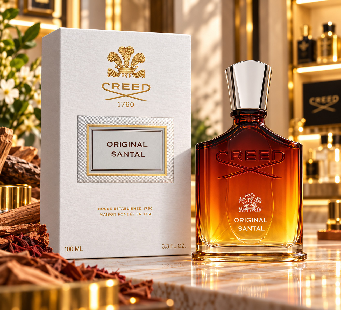 creed original santal Eau de Parfum for unisex 100 ml New in Sealed Box TESTER
