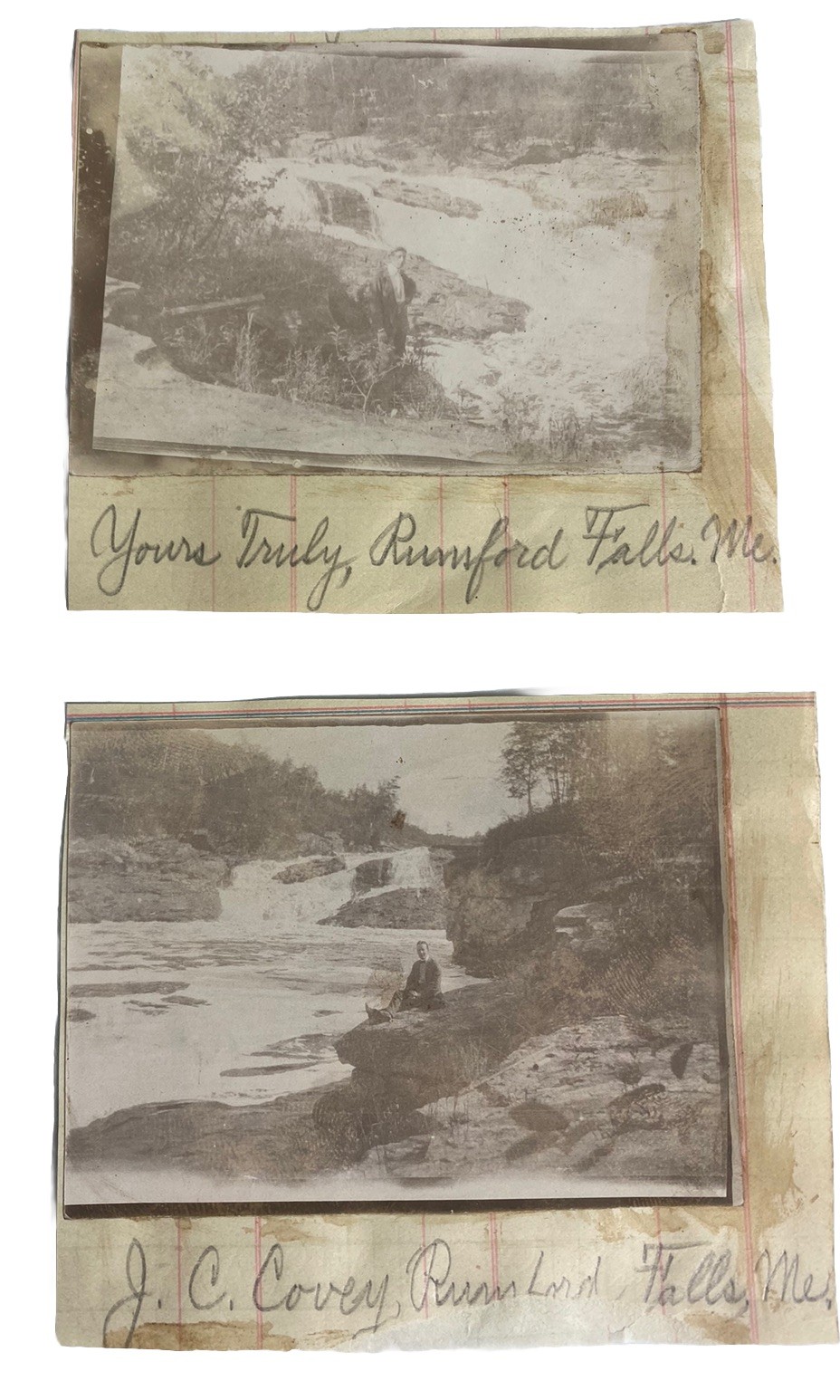 Androscoggin River Oxford County Rumford Falls Maine ME Antique 1900s Photos