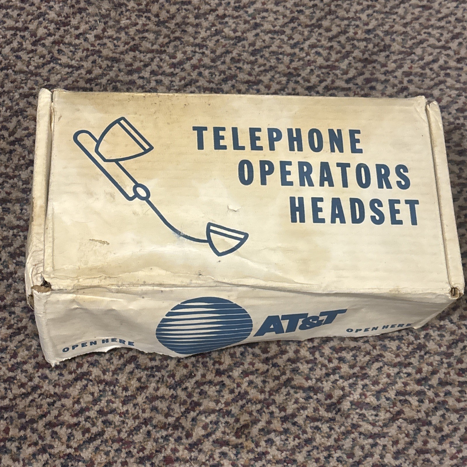 Vintage AT&T Telephone Operators Headset New Old Stock In Box 52L Vintage AT&T Telephone Operators Headset New Old Stock In Box 52L
