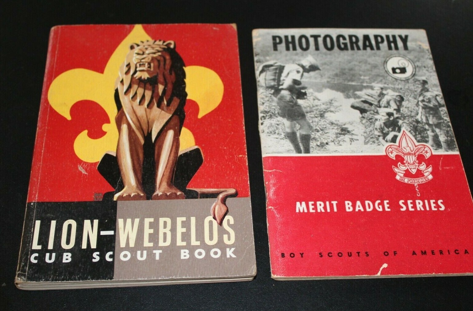 Vtg Cub Scout Book Lot Webelos 1954  & Photography Merit Badge 1957  1950s -Y-@