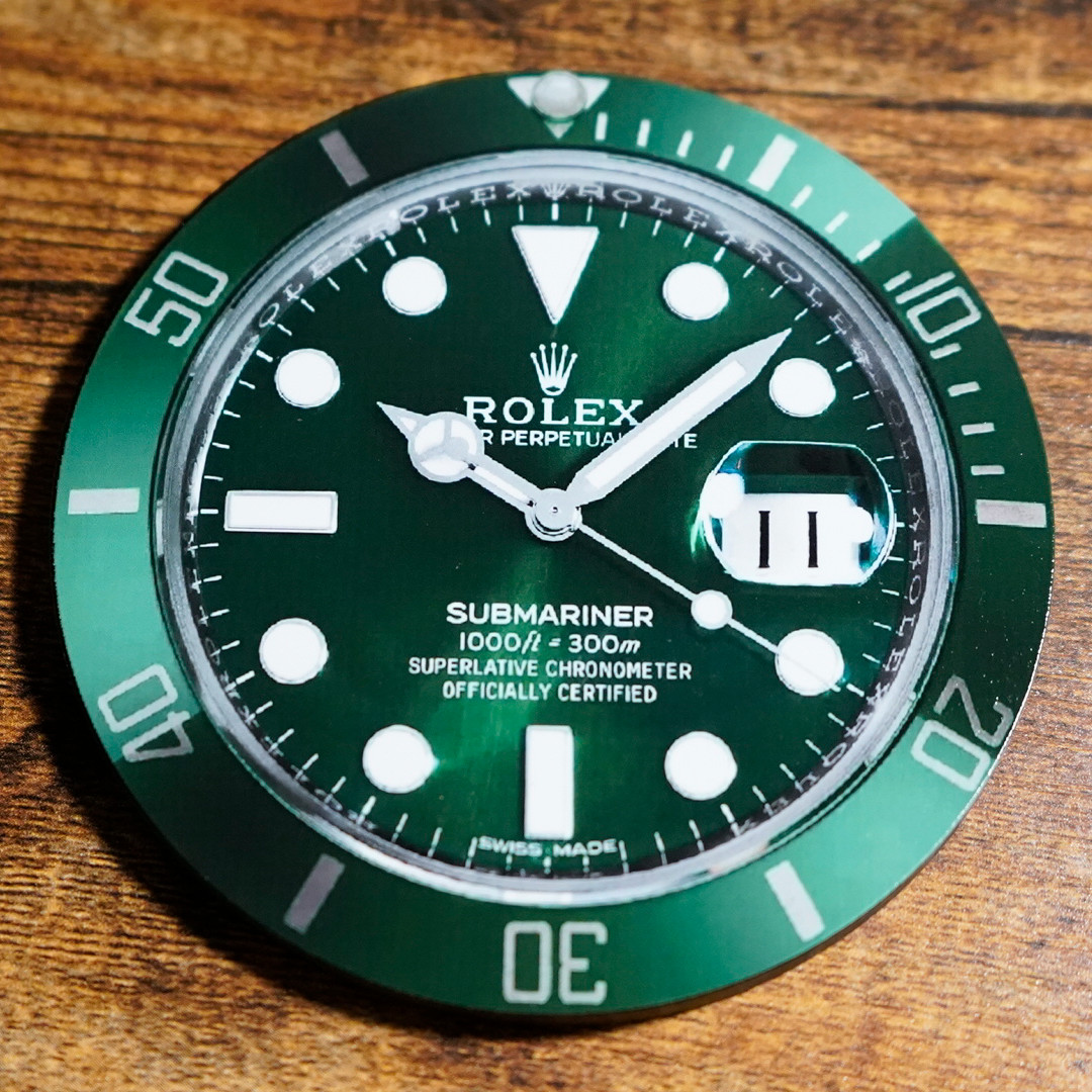 ROLEX Hulk Green Submariner Luxury Watch Coaster Acrylic Decor Bar Gift