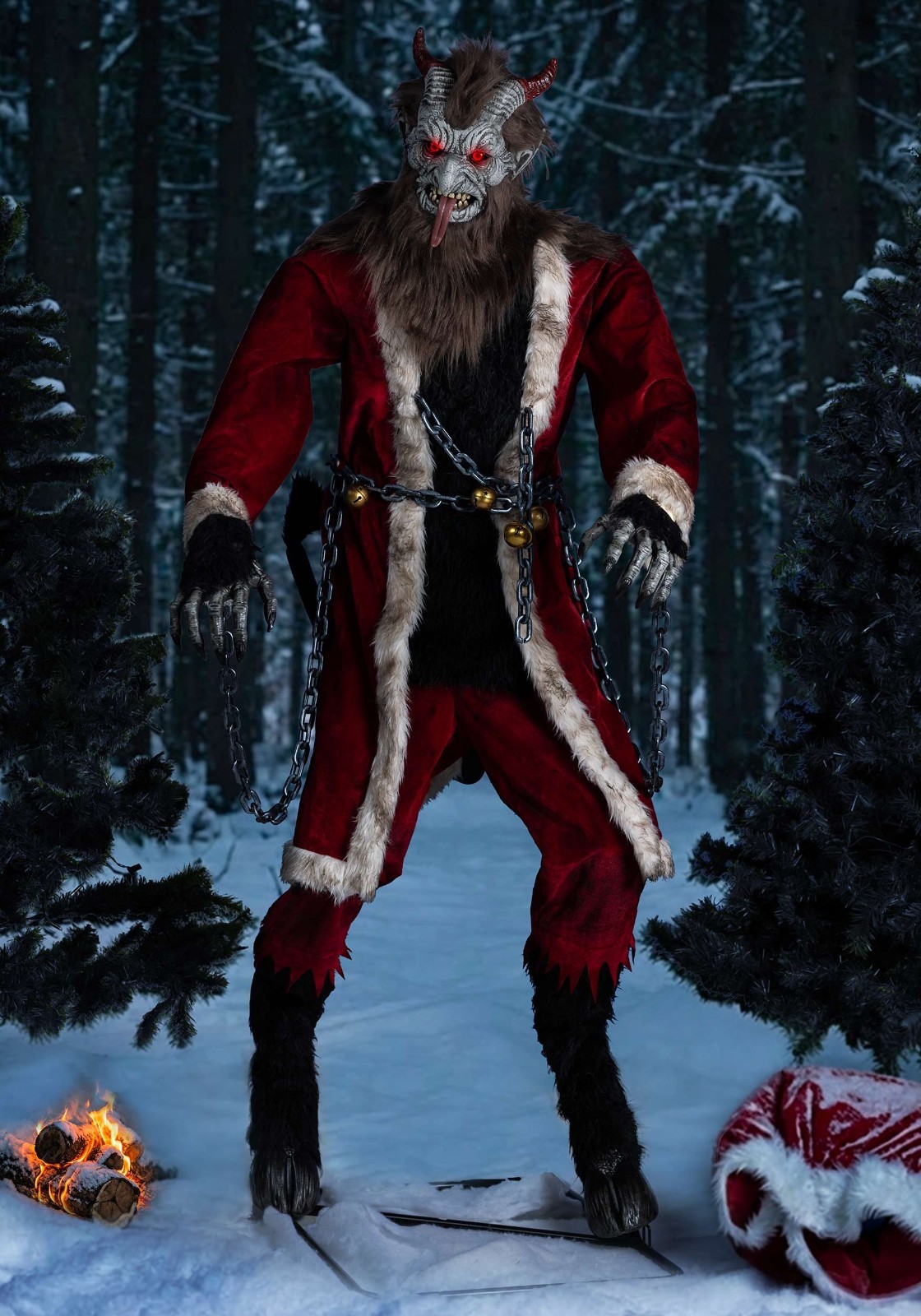 6.5 FT ANIMATED KRAMPUS HALLOWEEN ANIMATRONIC PROP