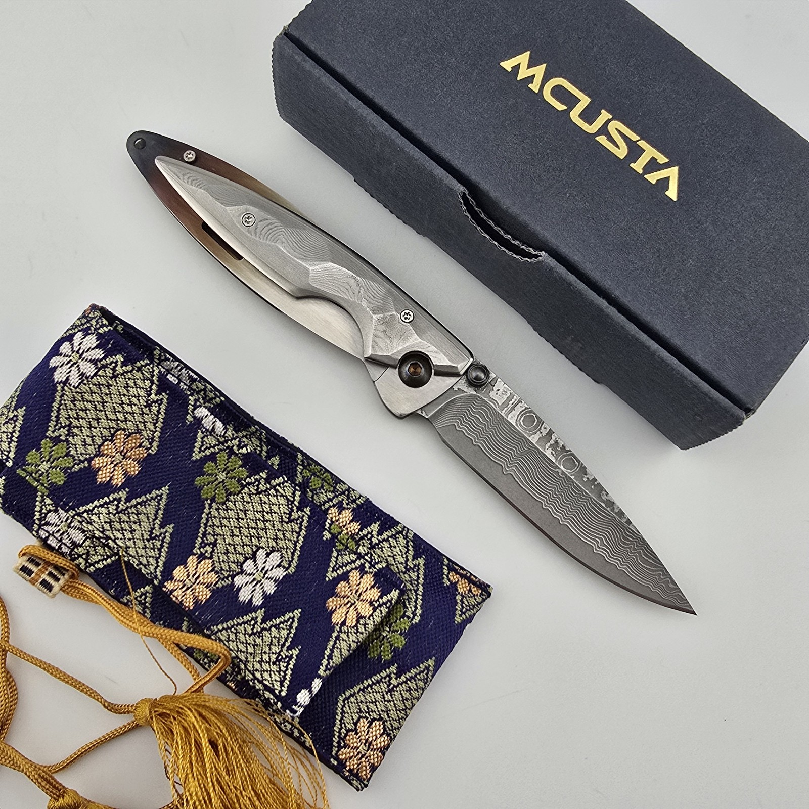 Mcusta Shinra Kasumi MC-31D Folding Knife VG10 Damascus Steel Liner Lock Japan